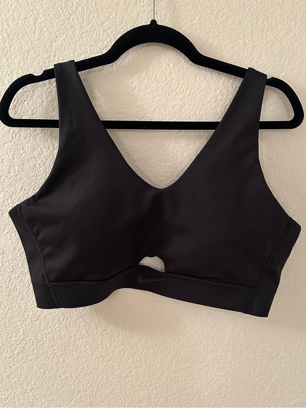 Nike Black V-Neck Medium‑Support Sports Bra